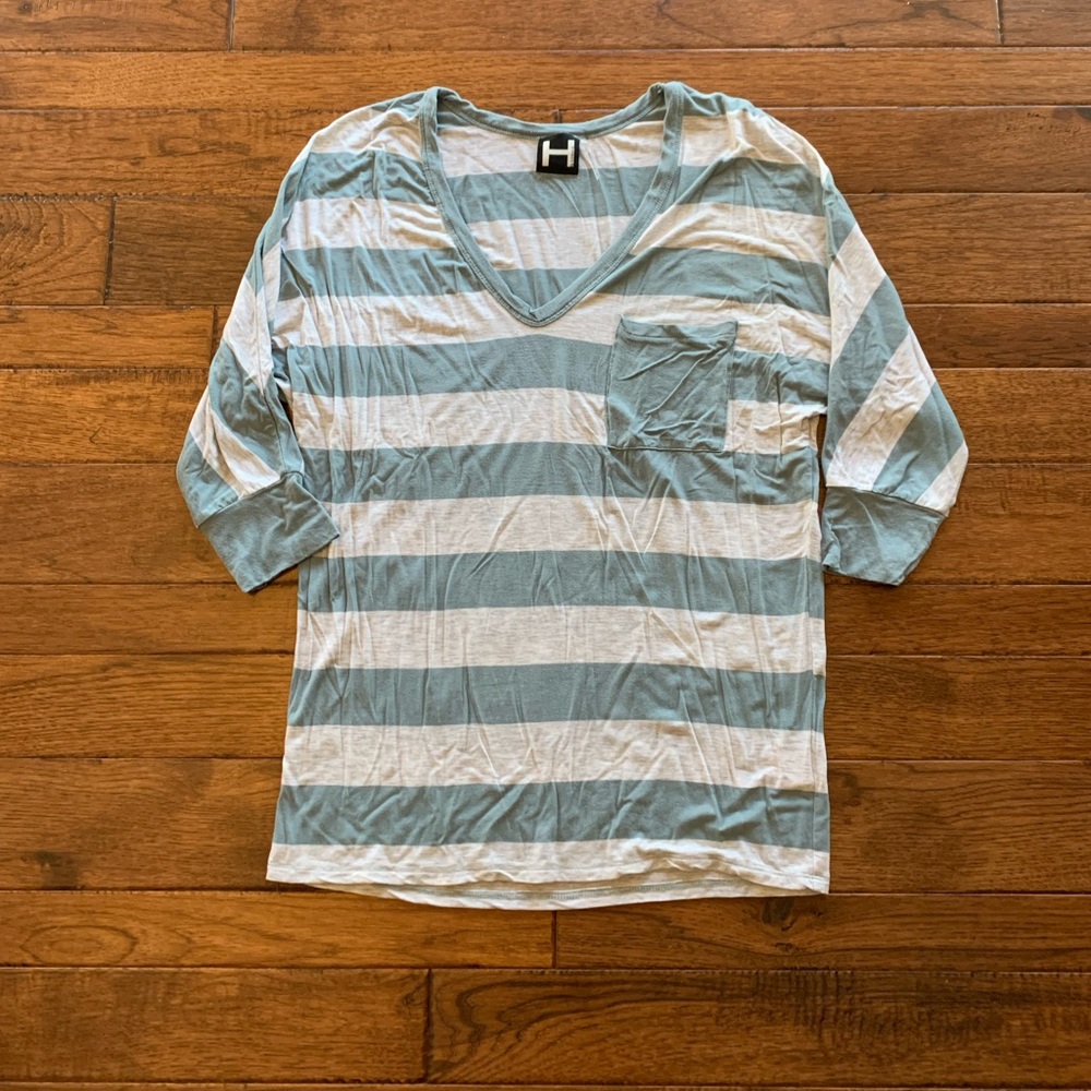 H by Bordeaux Striped Top Size Small